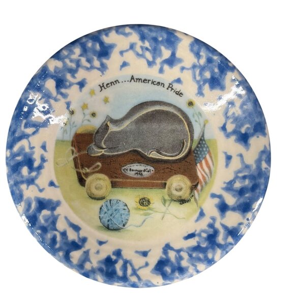 2007 Henn Barnyard Series Collectible Plates #508 & #509 Limited Edition Blue & - Picture 3 of 10